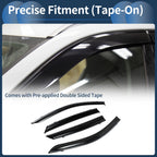 Set of 4 Window Deflectors for Hyundai Elantra (2021) - Black Vent Visors