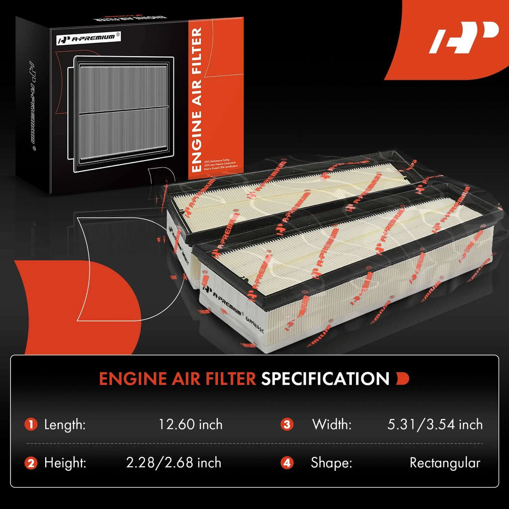 2X Engine Air Filter for Mercedes-Benz E63 AMG S (2018-2021)