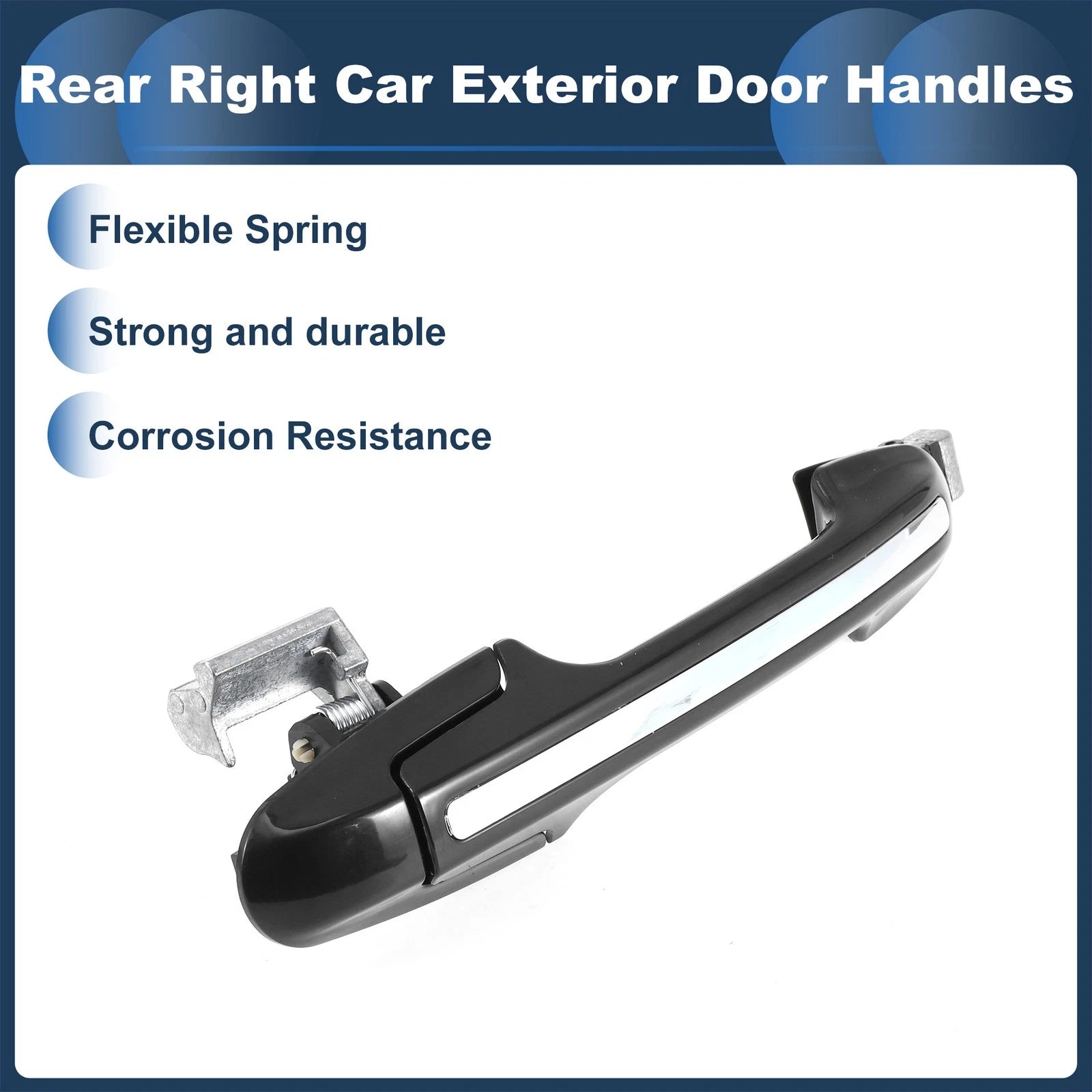 Rear Right Door Handle No. 72640SDET01 for Honda Accord  Silver Tone