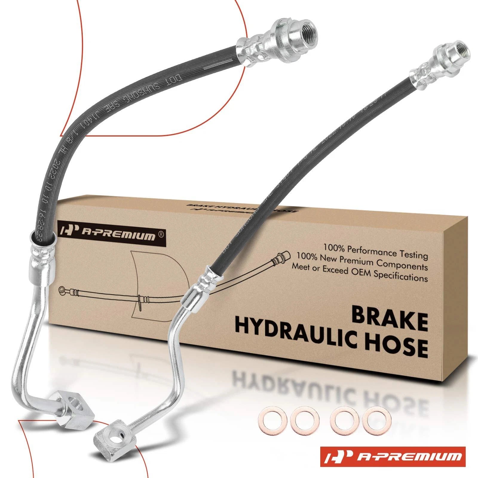 2X Rear Brake Hydraulic Hose for Chevy Malibu 