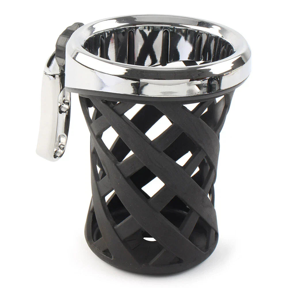 Universal Handlebar Cup Holder with Mesh Basket for Harley