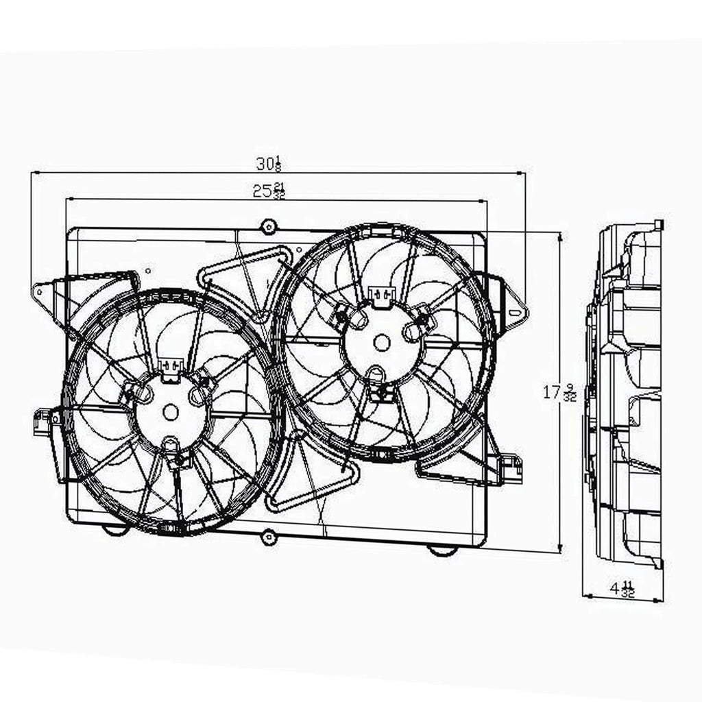 Replacement Dual Fan Assembly for Saturn Vue (2004–2007)
