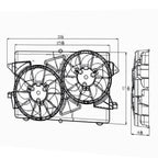 Replacement Dual Fan Assembly for Saturn Vue (2004–2007)