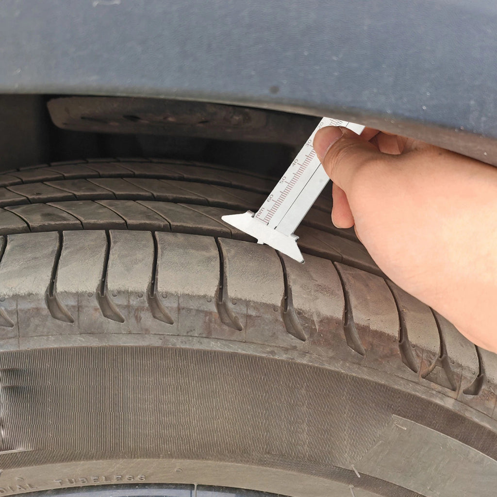Tire Tread Depth Gauge for Universal Use (Forged Stainless Steel)