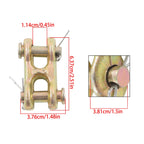 2 Pack Safety Chain Link Double Clevis for G70 (4700 lbs, 1/4" - 5/16")
