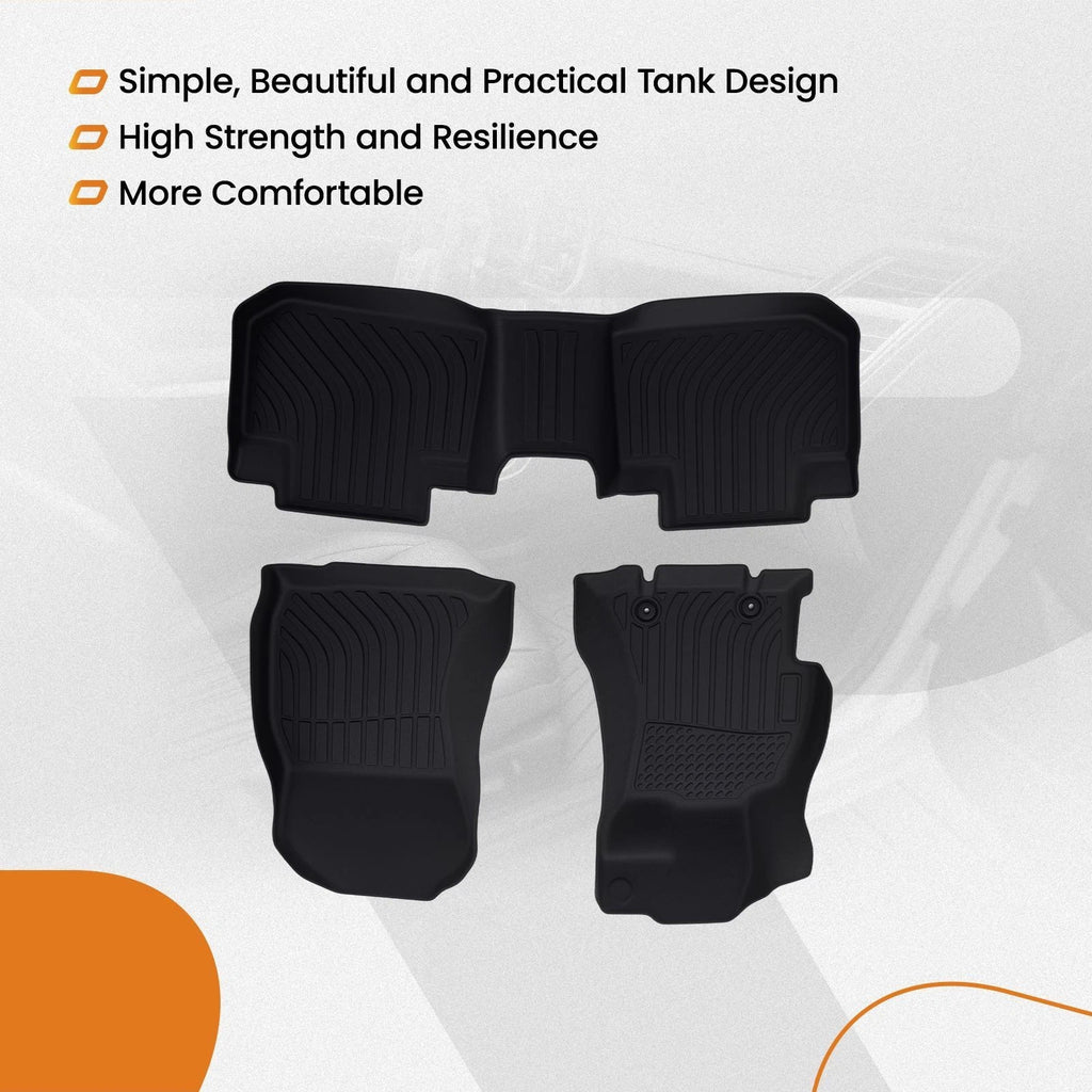 Black Waterproof Floor Mats Liner for Subaru Forester (2014–2018) TPE Anti-Slip
