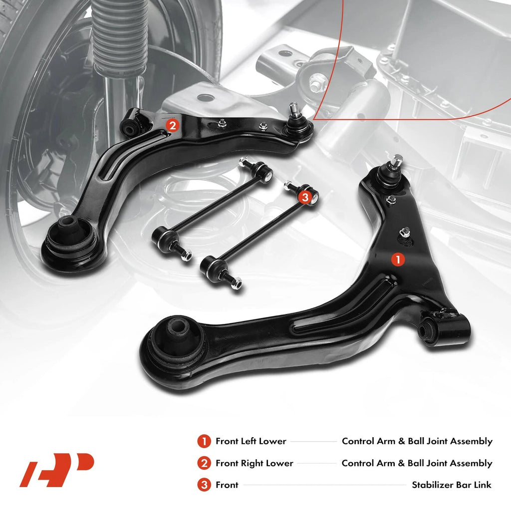 Set of 4 Front Control Arms with Ball Joints for Ford Escape (2001–2004)