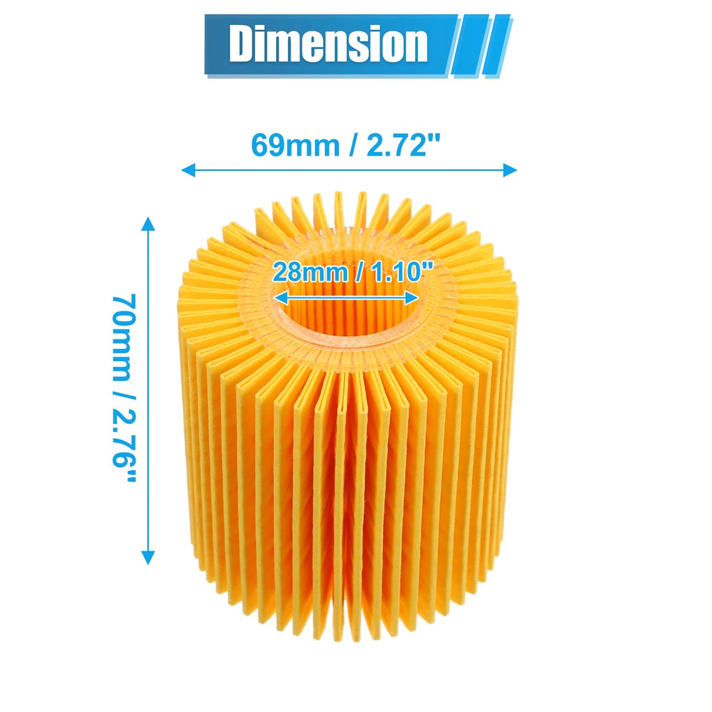Set of 6 Engine Oil Filters 04152-YZZA1 04152-31090 04152-YZZG1 for Toyota Avalon 