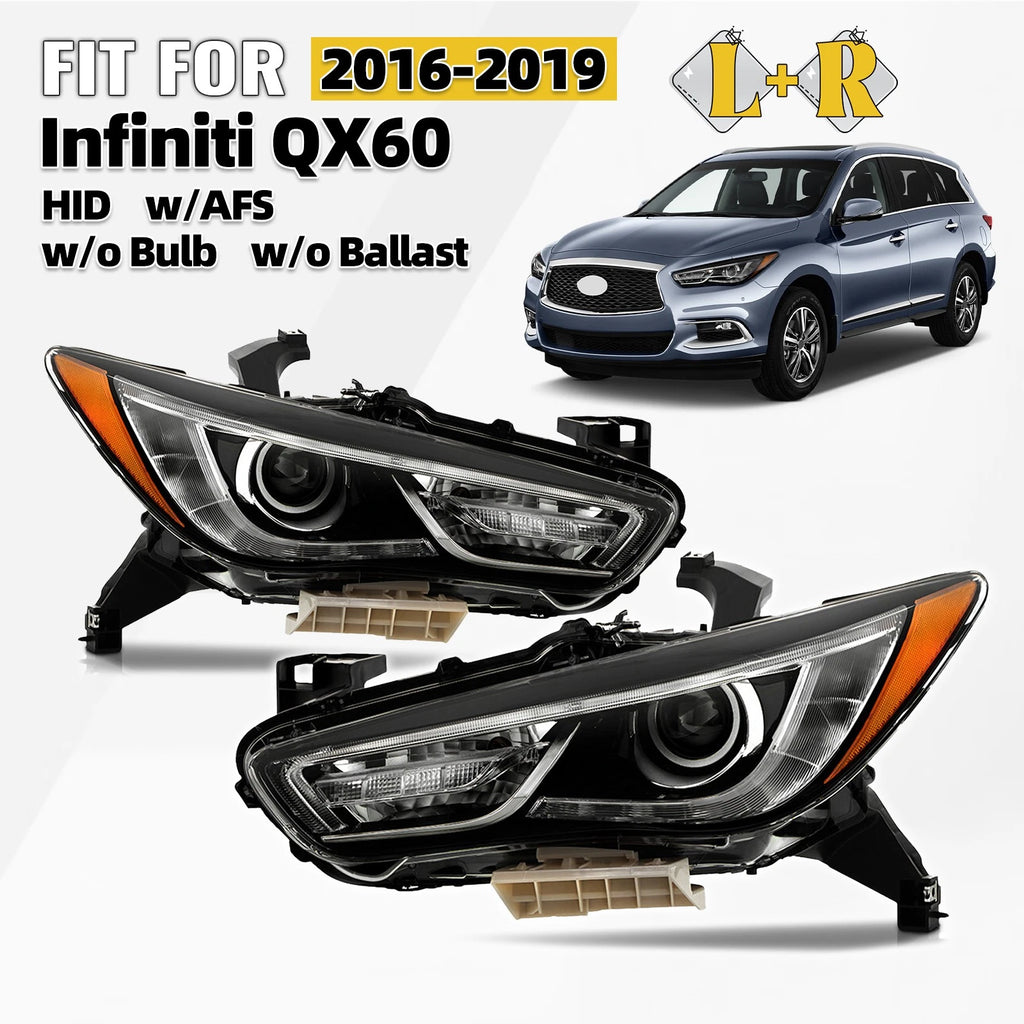 HID Headlight for Infiniti QX60 (2016–2019) AFS Left+Right